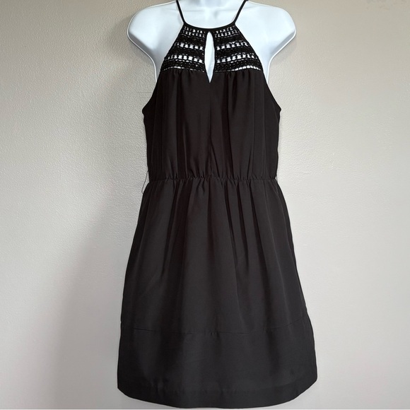 Express Sleeveless Halter Dress Black Womens Size Medium - Picture 1 of 7